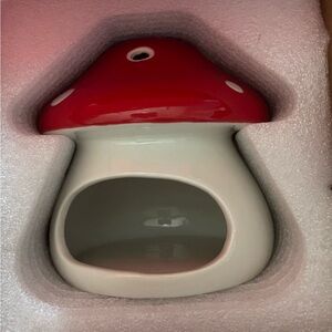 Red and White Mushroom Ceramic Incense/Sage Burner